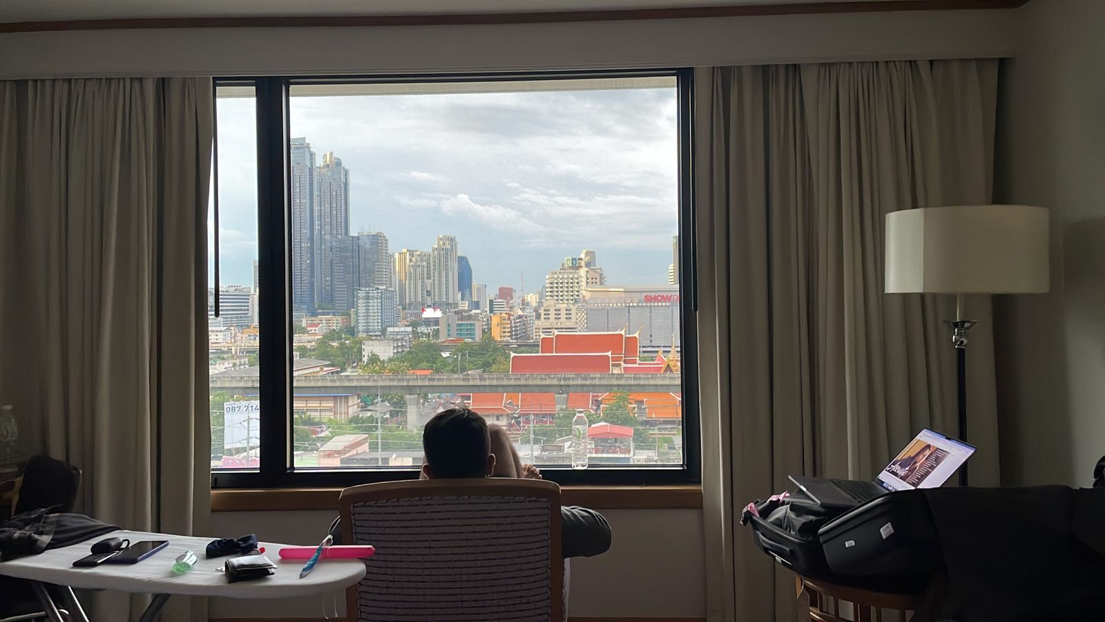 Window view of Bangkok